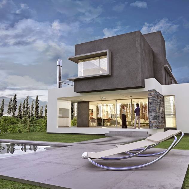 Vivienda Unifamiliar en Plottier, Neuquen, Patagonia: Casas de estilo moderno por Chazarreta-Tohus-Almendra