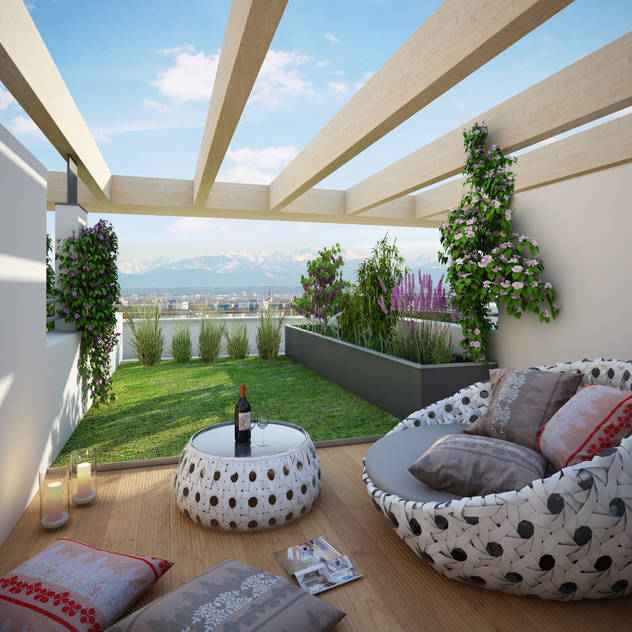 Wohnungen Bauträger 3D-Visualisierung, winhard 3D winhard 3D Flat roof