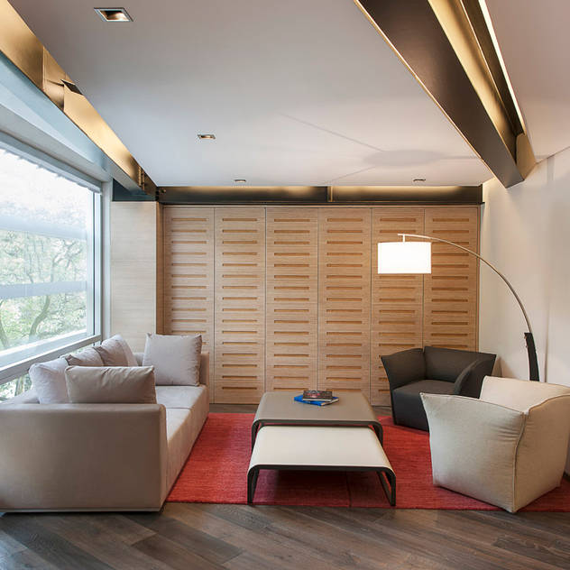 Departamento HG: Salas de estilo moderno por Hansi Arquitectura 