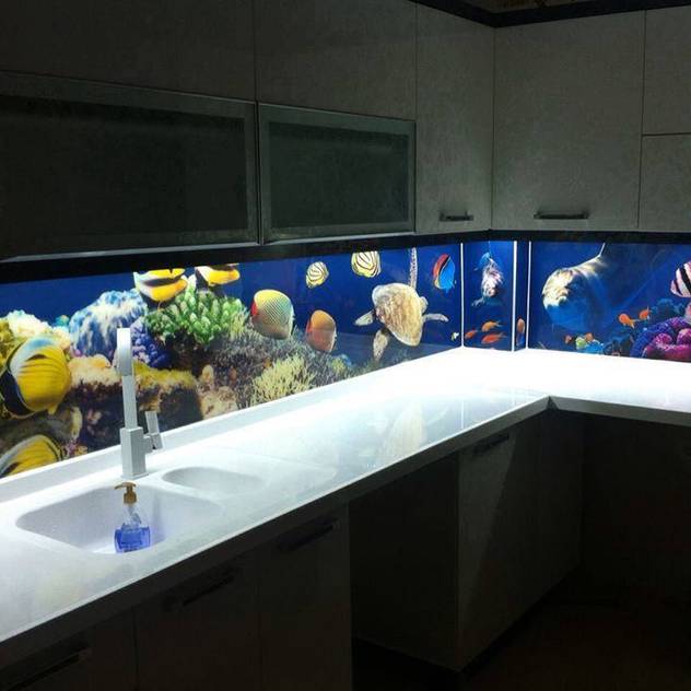 Cocinas tropicales de Internova Stretch Ceiling & 3d Flooring Tropical