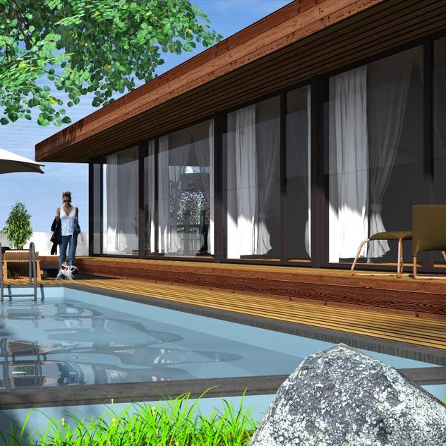 Imagem 3D: Casas modernas por Lethes House