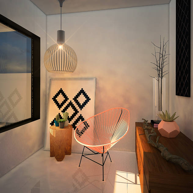 Pasillos y vestíbulos de estilo  por Rotoarquitectura