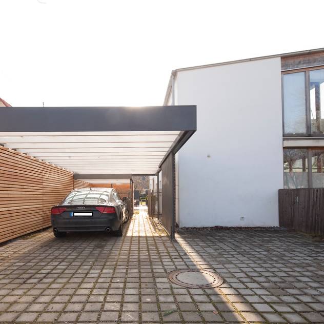 Carport: moderne garage & schuppen von architekt armin hägele