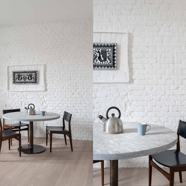 Fabio Azzolina Architetto Eclectic style dining room White