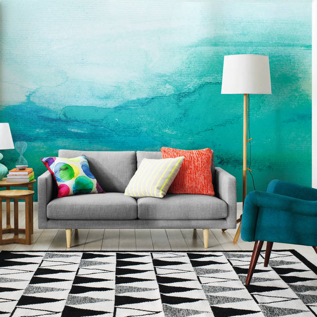 Ombre Pixers Living room Turquoise