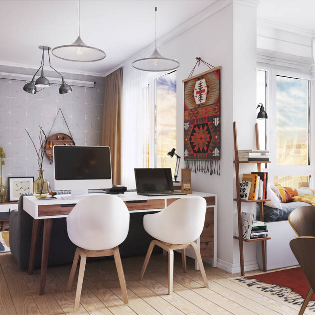 Salas de estilo escandinavo por Polygon arch&des