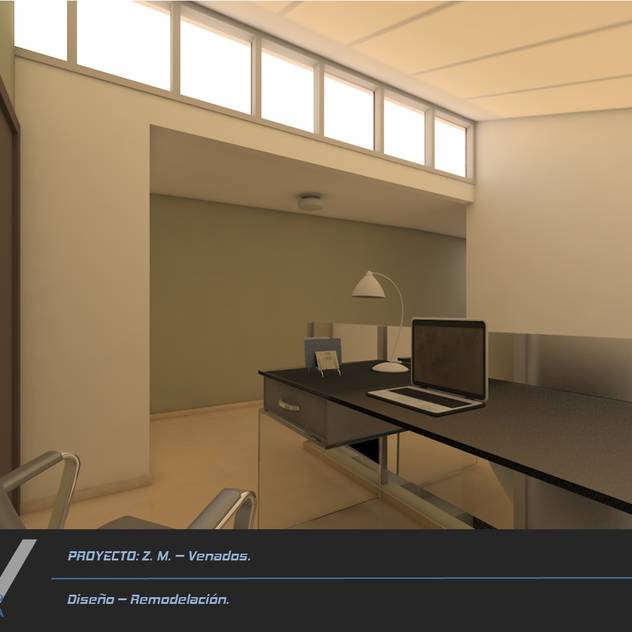 Z. M. - Hacienda Los Venados: Estudios y oficinas de estilo moderno por MA5-Arquitectura