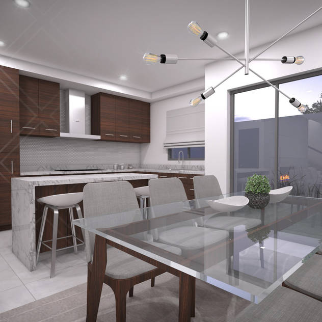 Cocina - Comedor: Comedores de estilo moderno por CDR CONSTRUCTORA