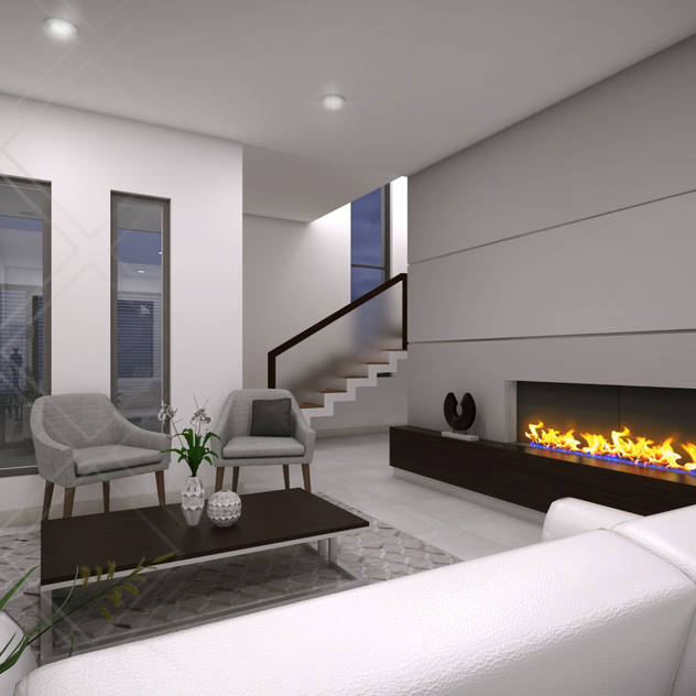 Sala: Salas de estilo moderno por CDR CONSTRUCTORA