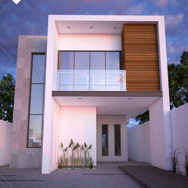 Fachada interior: Casas de estilo moderno por CDR CONSTRUCTORA