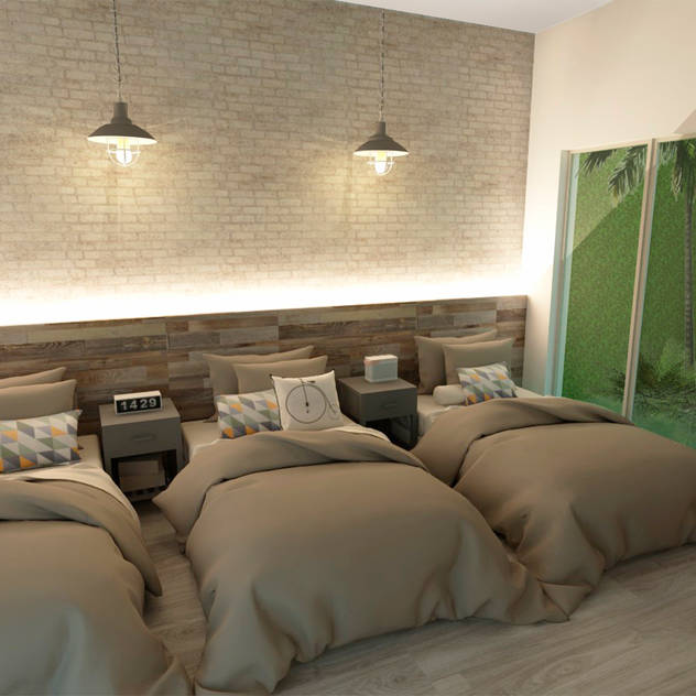 TAMEN arquitectura Modern style bedroom