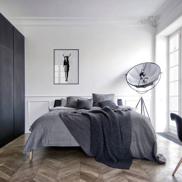 Phòng ngủ phong cách tối giản bởi INT2architecture Tối giản