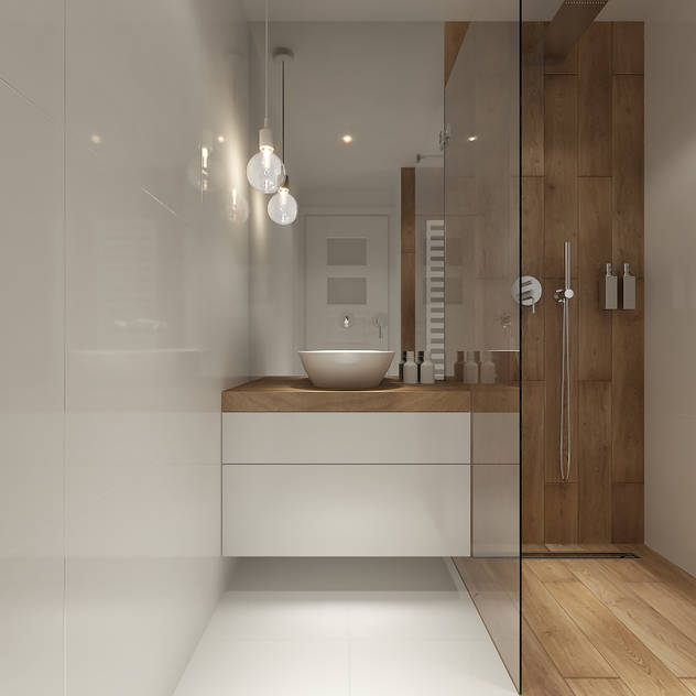 scandinavian Bathroom by PRØJEKTYW | Architektura Wnętrz & Design