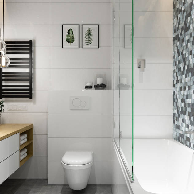 PRØJEKTYW | Architektura Wnętrz & Design의 화장실