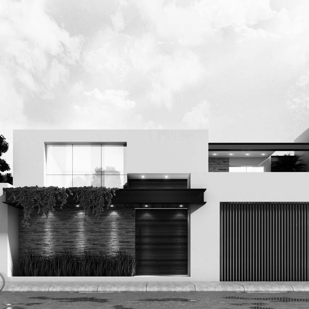 Propuesta de fachada exterior 2: Casas de estilo minimalista por Besana Studio