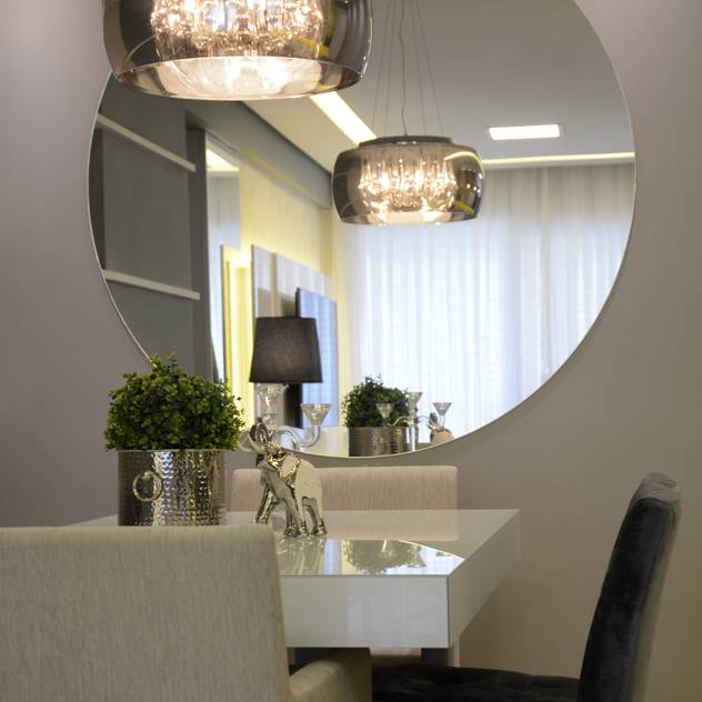 Apartamento área social: Salas de jantar modernas por Danielle Barbosa DECOR|DESIGN