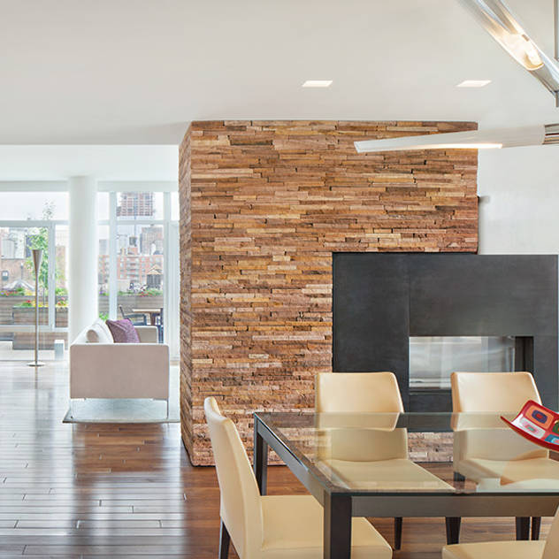 High Line Penthouse, New York, NY BILLINKOFF ARCHITECTURE PLLC Minimalist dining room