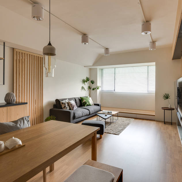 minimalistic Living room by 御見設計企業有限公司