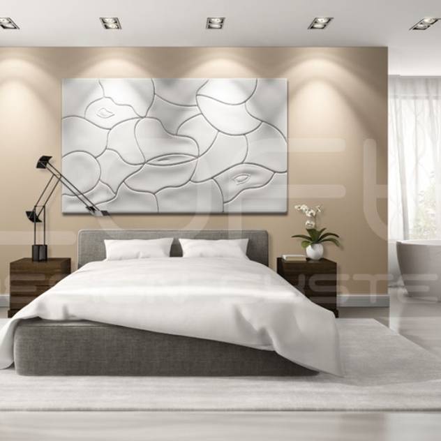 Wandbild aus Gips Modell MOUGINS Moderne Schlafzimmer von Loft Design System Deutschland - Wandpaneele aus Bayern Modern