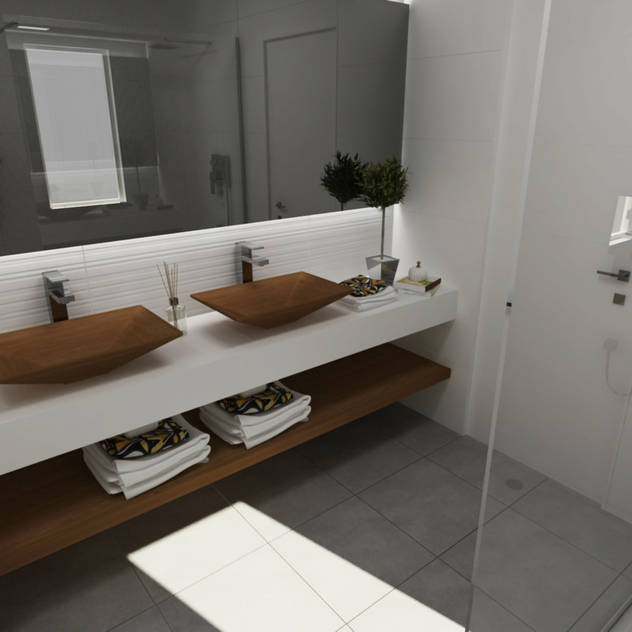 Projectos 3D Smile Bath: Casas de banho modernas por Smile Bath S.A.