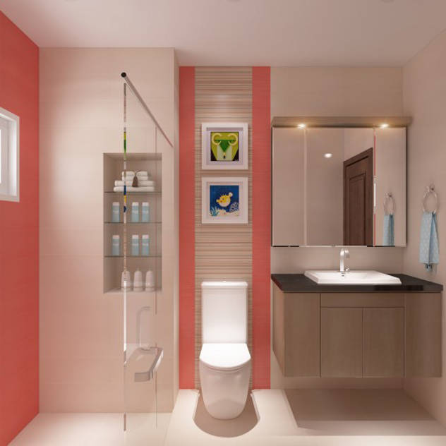 Hình ảnh 3D thiết kế nội thất Phòng tắm phong cách hiện đại bởi Công ty TNHH Xây Dựng TM – DV Song Phát Hiện đại