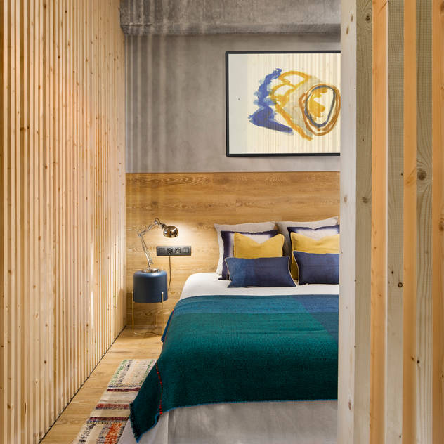 Phòng ngủ phong cách Bắc Âu bởi Egue y Seta Bắc Âu