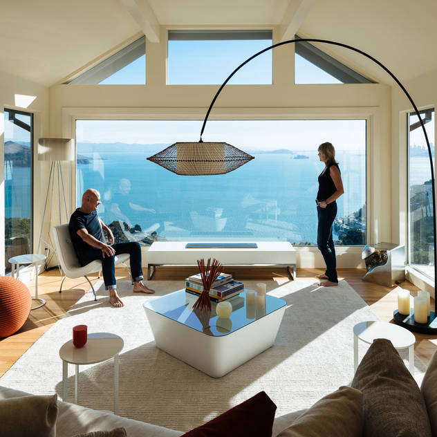 Sausalito Outlook: modern Living room by Feldman Architecture