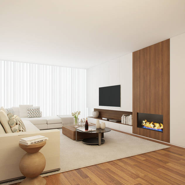 Home for Two: Salas de estar modernas por 411 - Design e Arquitectura de Interiores