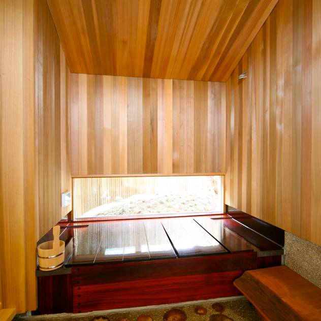 浴室: 株式会社高野設計工房が手掛けた浴室です。,和風 