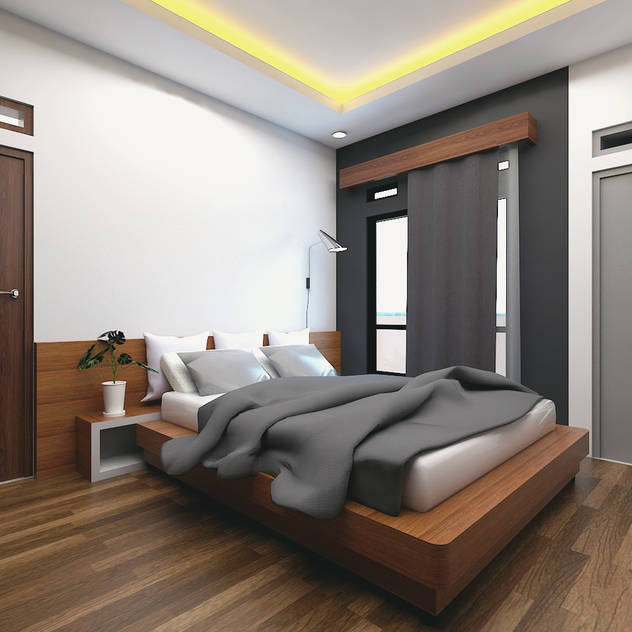 HUNIAN TROPIS DI RANAH MINAG:  Kamar Tidur by CASA.ID ARCHITECTS