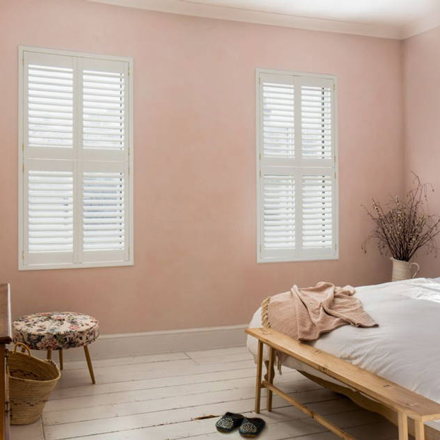 Minimal on Content But Huge on Style Plantation Shutters Ltd Small bedroom MDF White