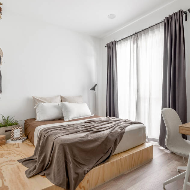 Phòng ngủ phong cách Bắc Âu bởi 寓子設計 Bắc Âu