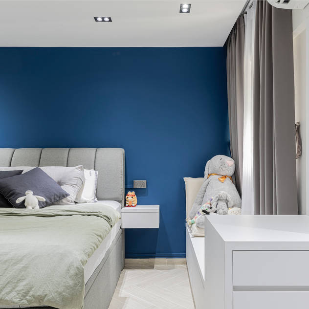 Modern Contemporary in Bleen Meter Square Pte Ltd Scandinavian style bedroom Wood Multicolored