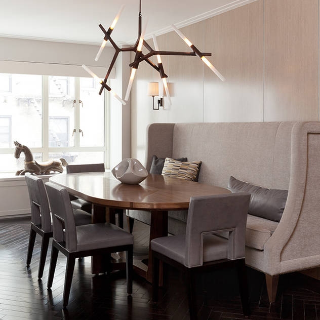 Bespoke bachelor pad park avenue, NYC Darci Hether New York Modern Dining Room