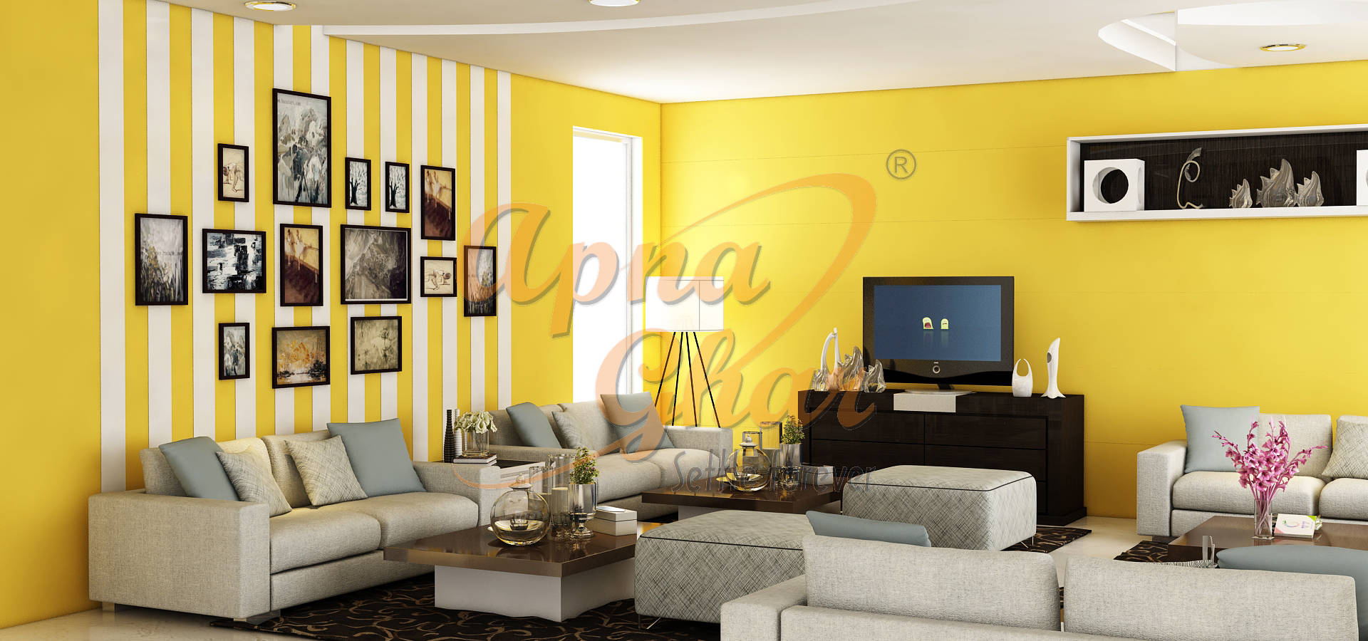 Trendy and Modern Drawing Colour Combination Ideas for Indian Homes