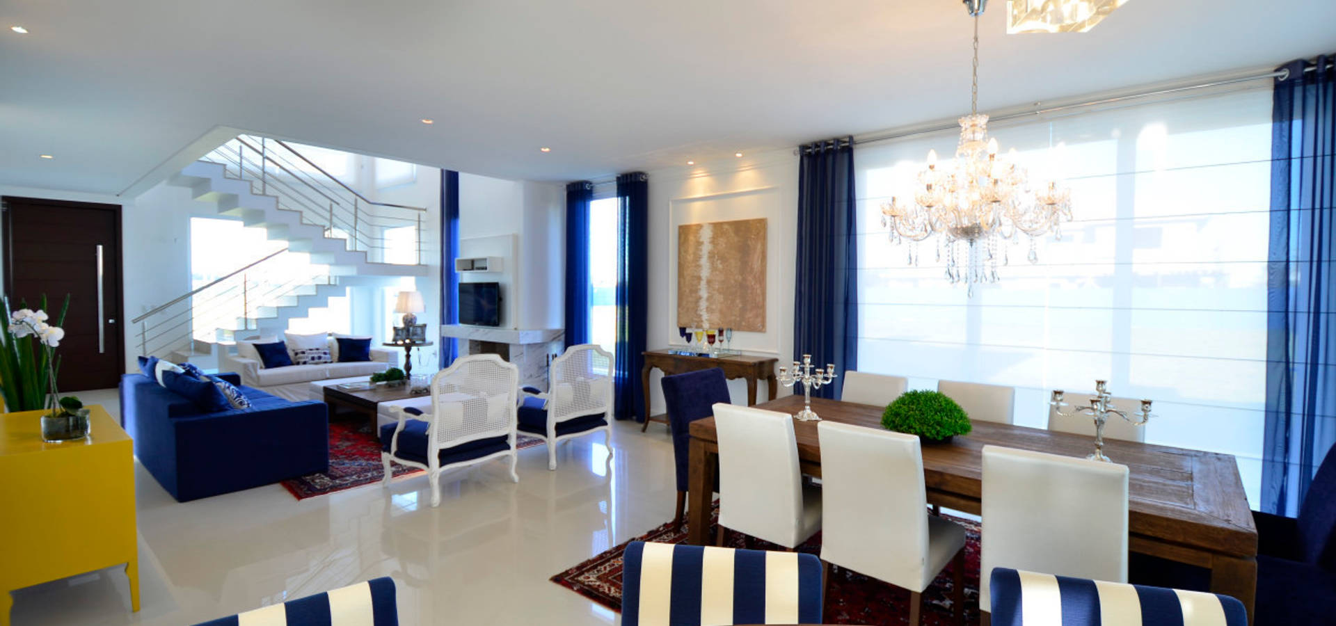 Wallpaper Casa De Praia Azul Marinho By Marli Lima Designer De Interiores Free