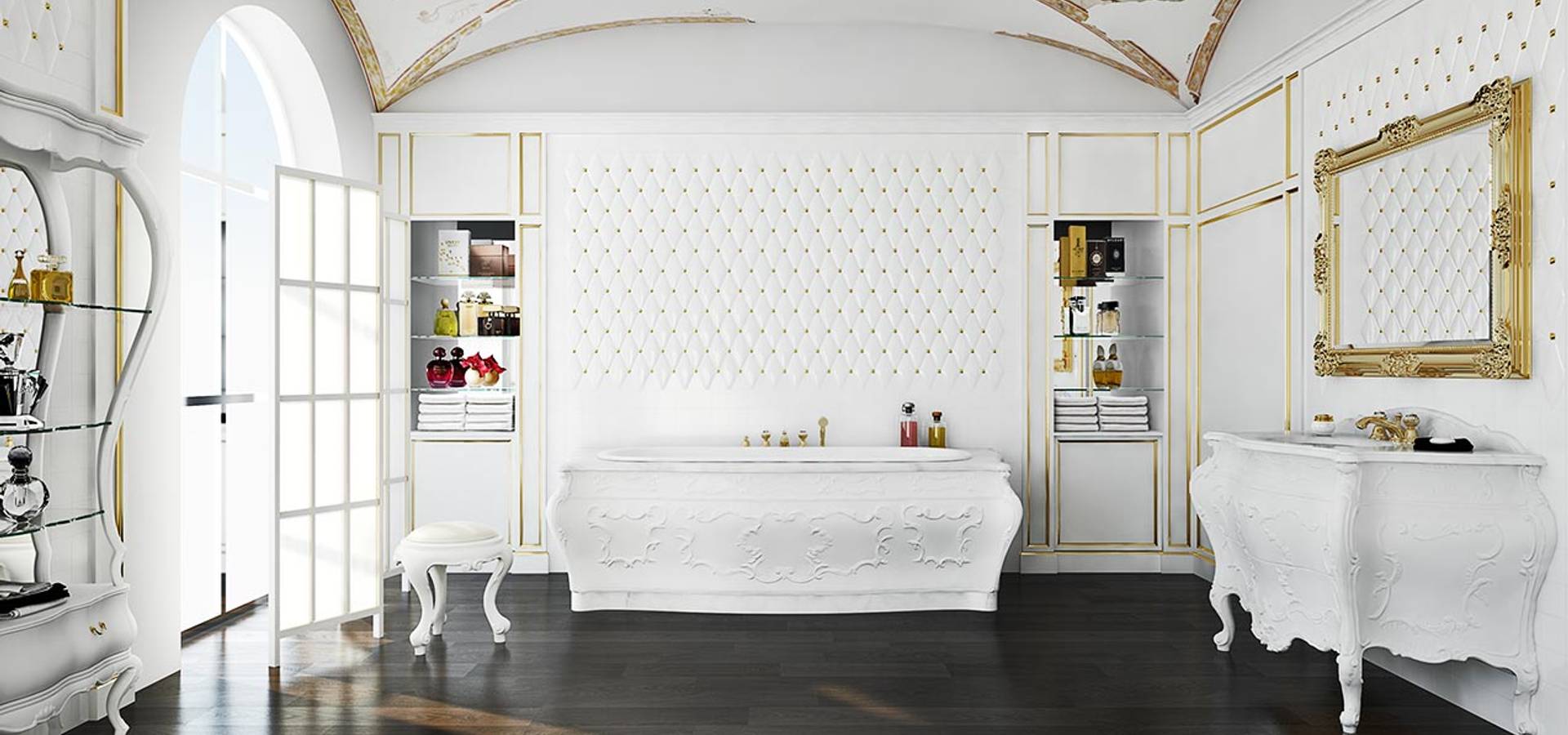 Aranżacja łazienki w stylu lat \'700 di Bianchini & Capponi | homify Aranżacja łazienki w stylu lat \'700 di Bianchini & Capponi | homify