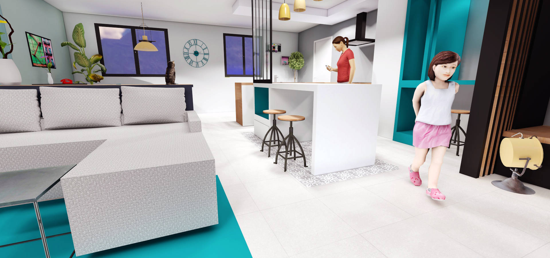 aménagement intérieur d\'une pièce de vie style industrielle von ... aménagement intérieur d\'une pièce de vie style industrielle von ...
