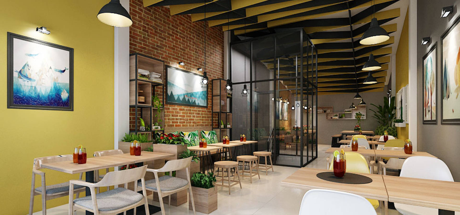 công ty thiết kế nhà hàng &amp; quán cafe Hiện đại CEEB