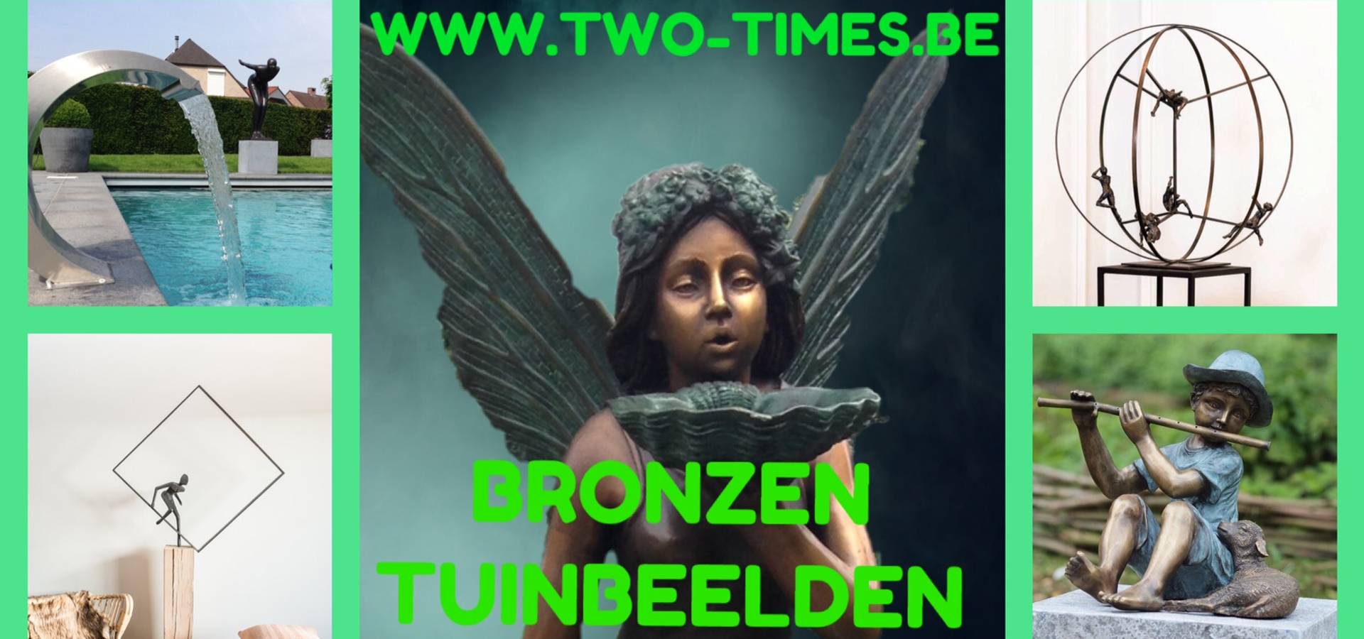 TWO TIMES BRONZEN TUINBEELDEN