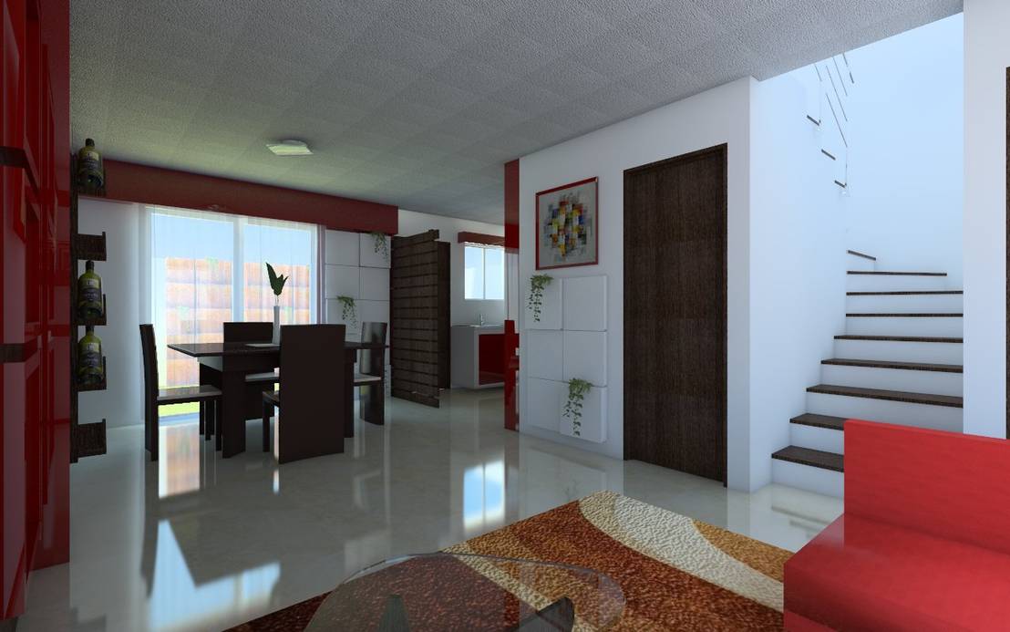 Proyecto de Remodelacion y Decoracion Casa Interes Social de JRM Diseño