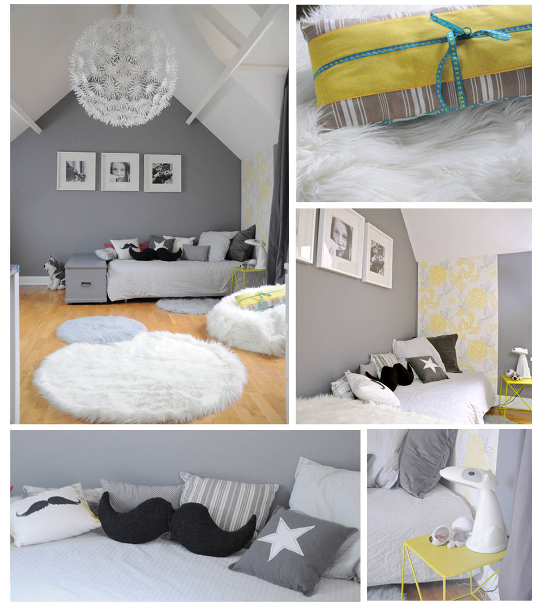 Une Chambre Grise Et Blanche Homify
