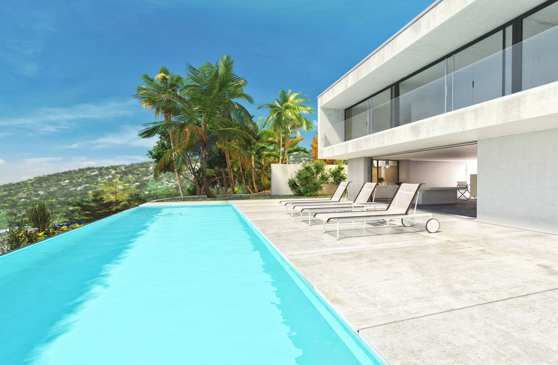 Piscina Color Verde Caribe Renolit Alkorplan3000 Homify