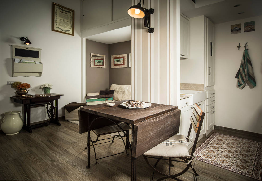 35 m²: un concentrato di shabby chic a napoli Mini appartamenti shabby