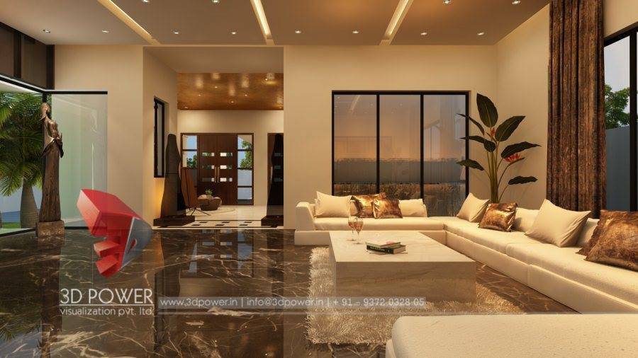 Luxurious Bungalow Interiors By 3d Power Visualization Pvt Ltd