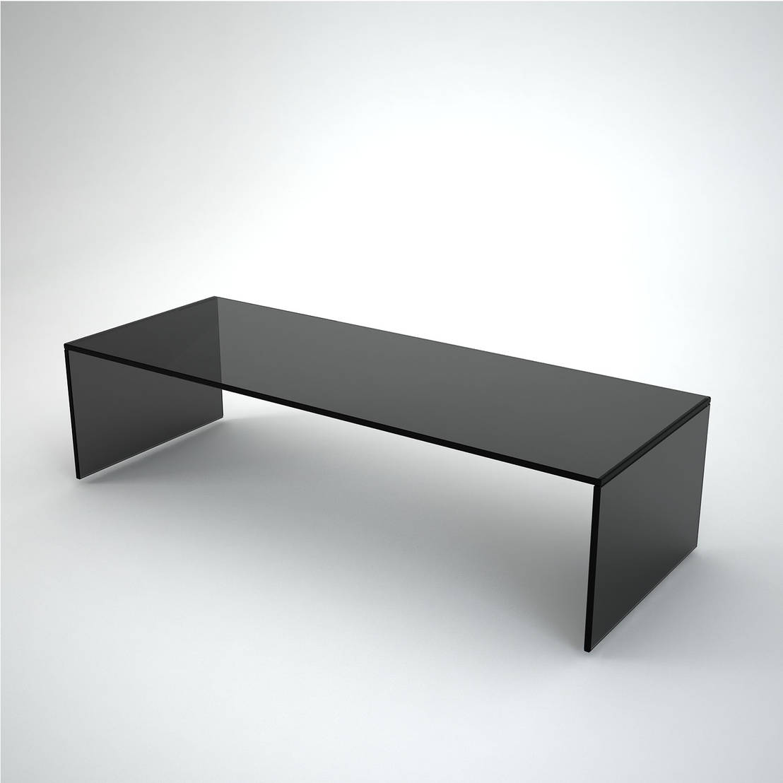 Black smoked glass sales coffee table