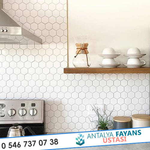 фартук для кухни соты белые