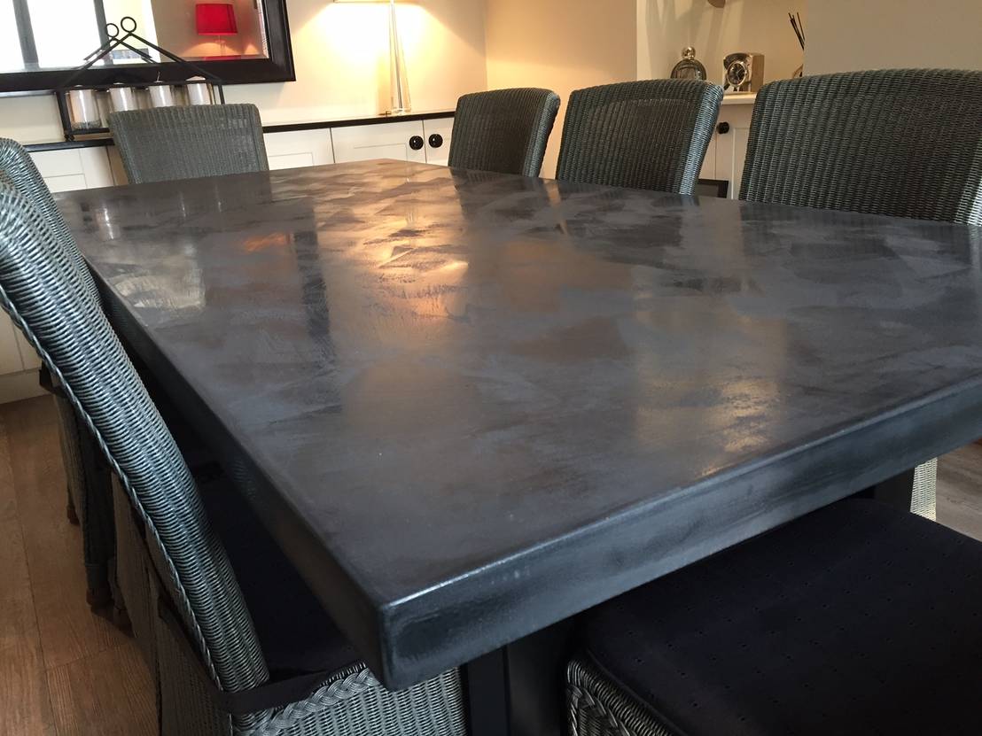 Polished concrete table sale