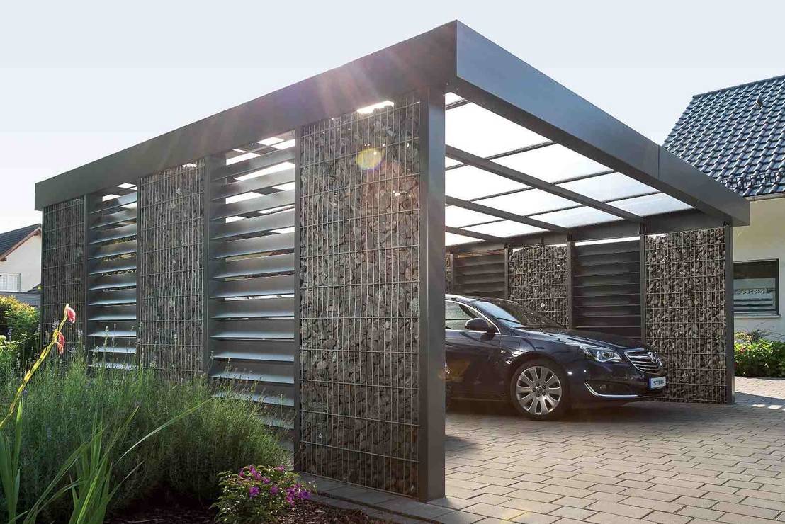 Gabionen Doppelcarport By Steelmanufaktur Beyer Homify