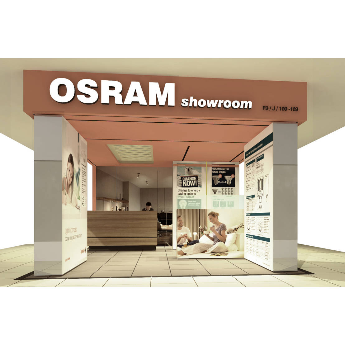 osram mini showroom proposal homify
